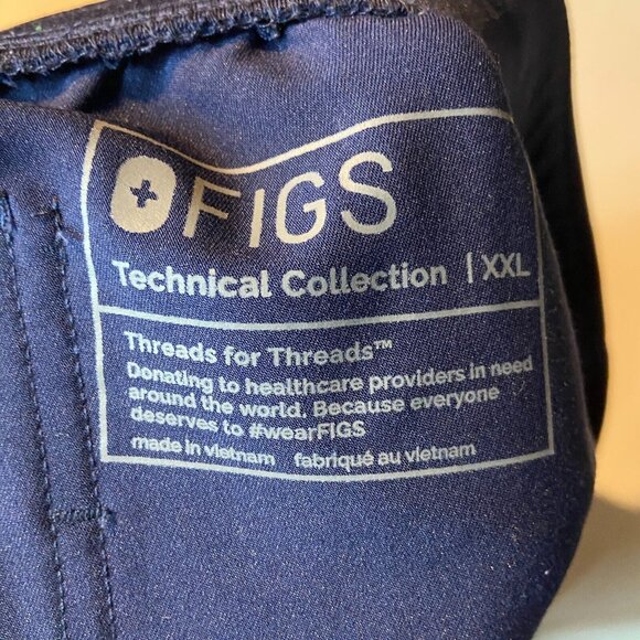 Figs Women XXL Zamora Jogger Scrub Pants Navy Blue Pockets Nurse Hospital Doctor - Picture 4 of 9